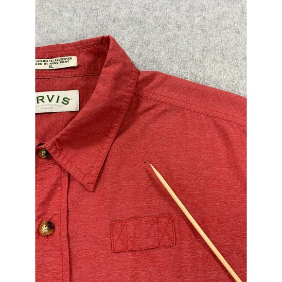 Orvis Nylon Blend Long Sleeve Solid Double Pocket Button Down Shirt‎ (Men's XL) - Picture 4 of 12